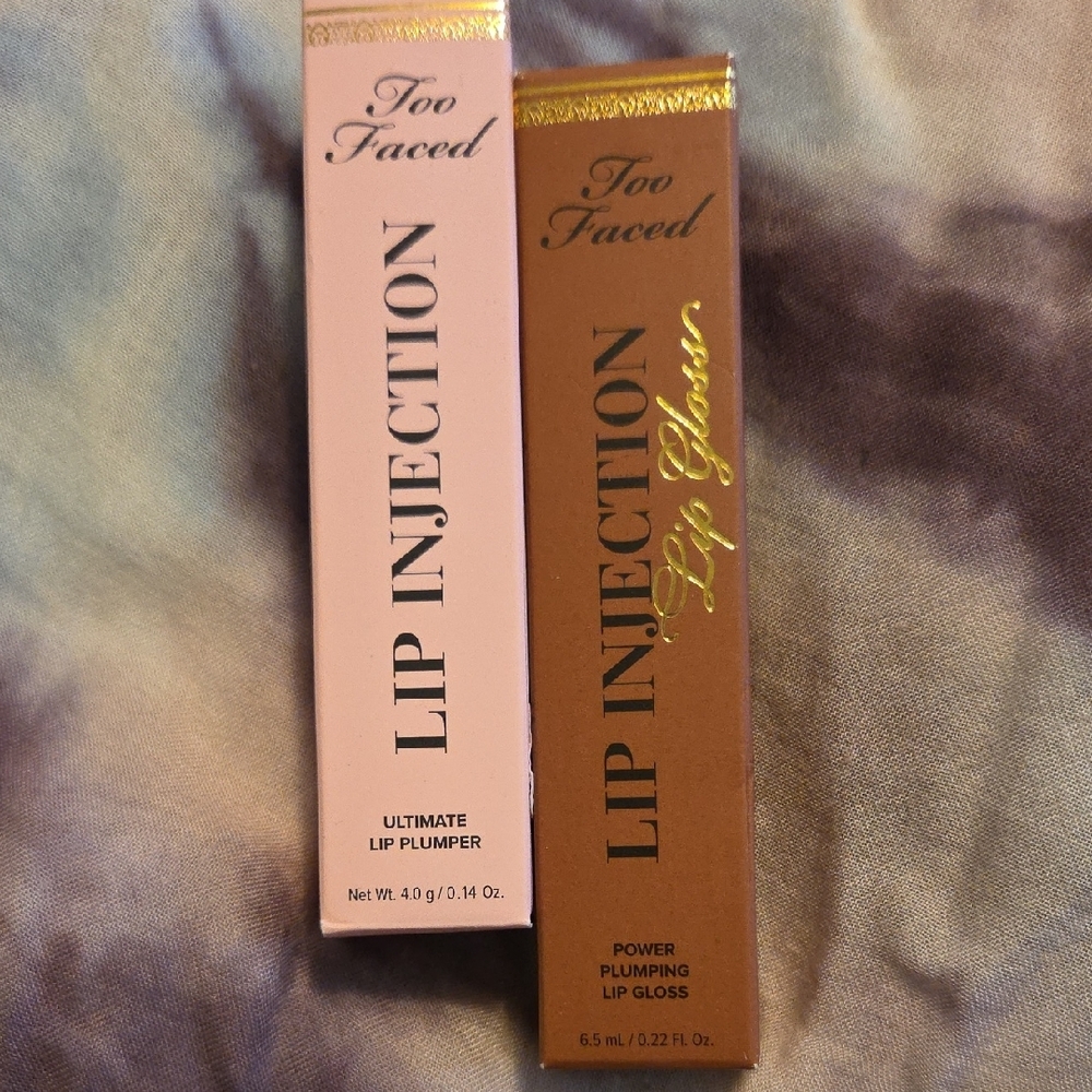 Too Faced Pink and Gold Lip Balm Gloss